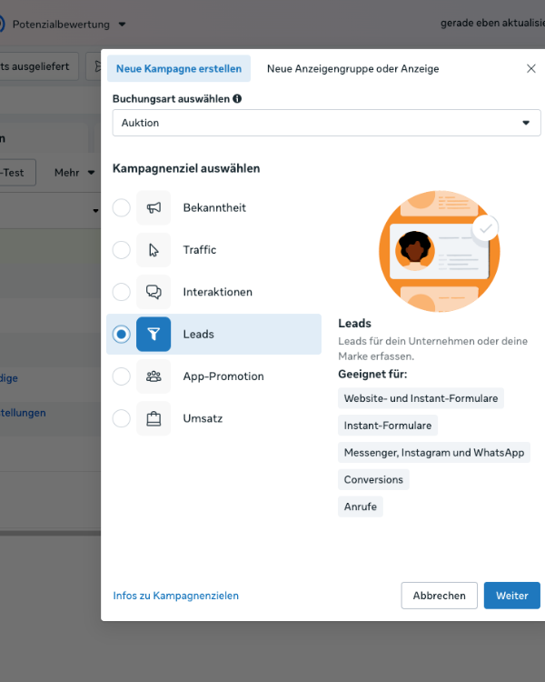 Kampagnen-Aufbau - Professional dashboard interface